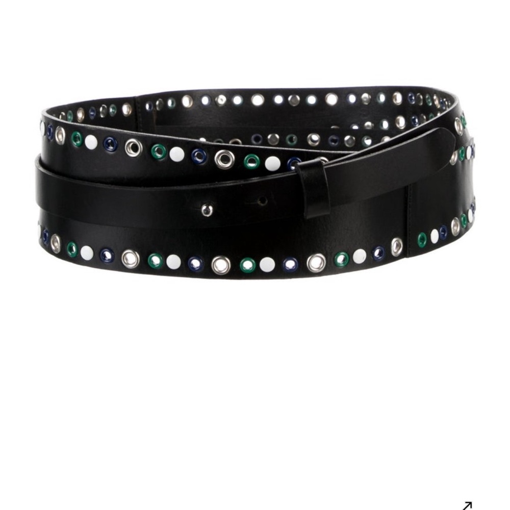 Isabel Marant Black Studded Belt